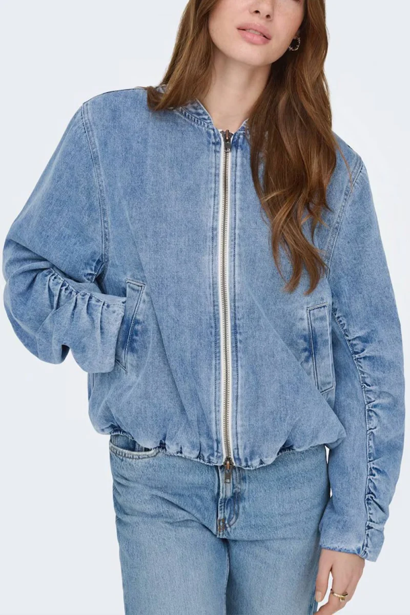 Яке Onlniki Ls BomberMae 15362884 BS000065 medium blue denim — снимка 2