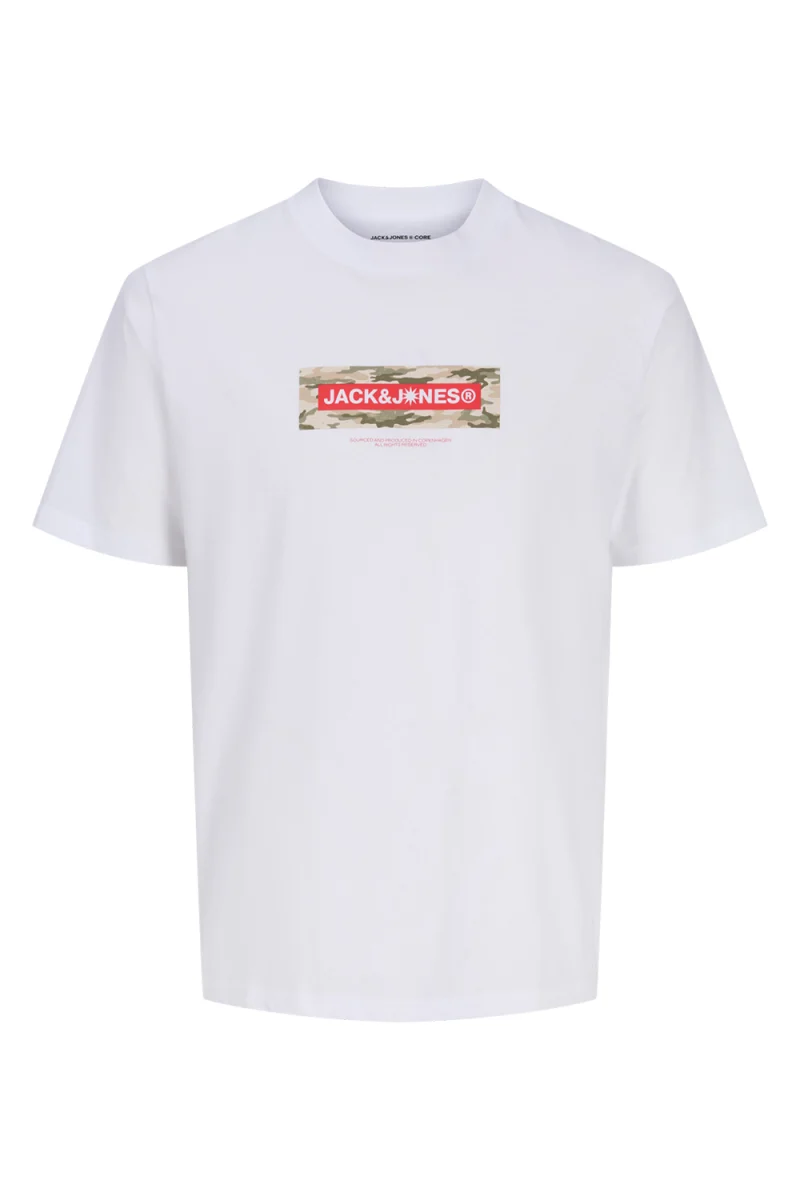 T-Shirt Jcobreeze Branded Ss Crew Neck Fst 12297851 11-0601 TCX bright white