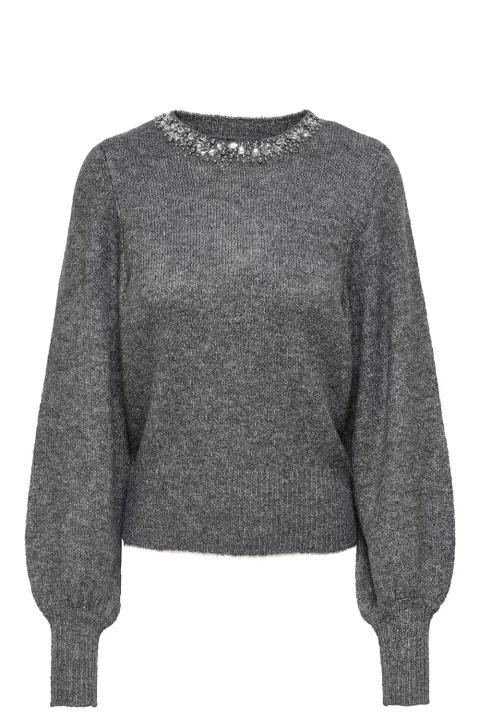 Плетено Onlelsa L/S Knt 15210667 BS000087 medium grey melange