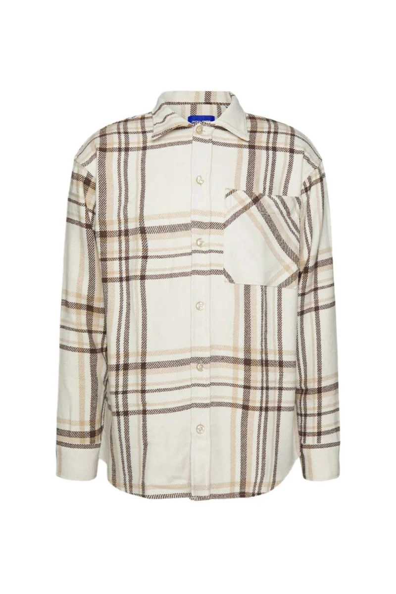 Риза Jordennis Check Becks Relaxed Shirt Ls 12218598 19-1314 TCX seal brown