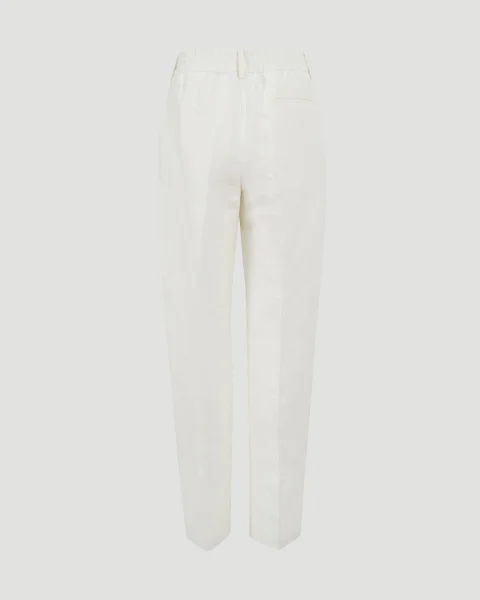 Canvas Trousers in Cream — снимка 3
