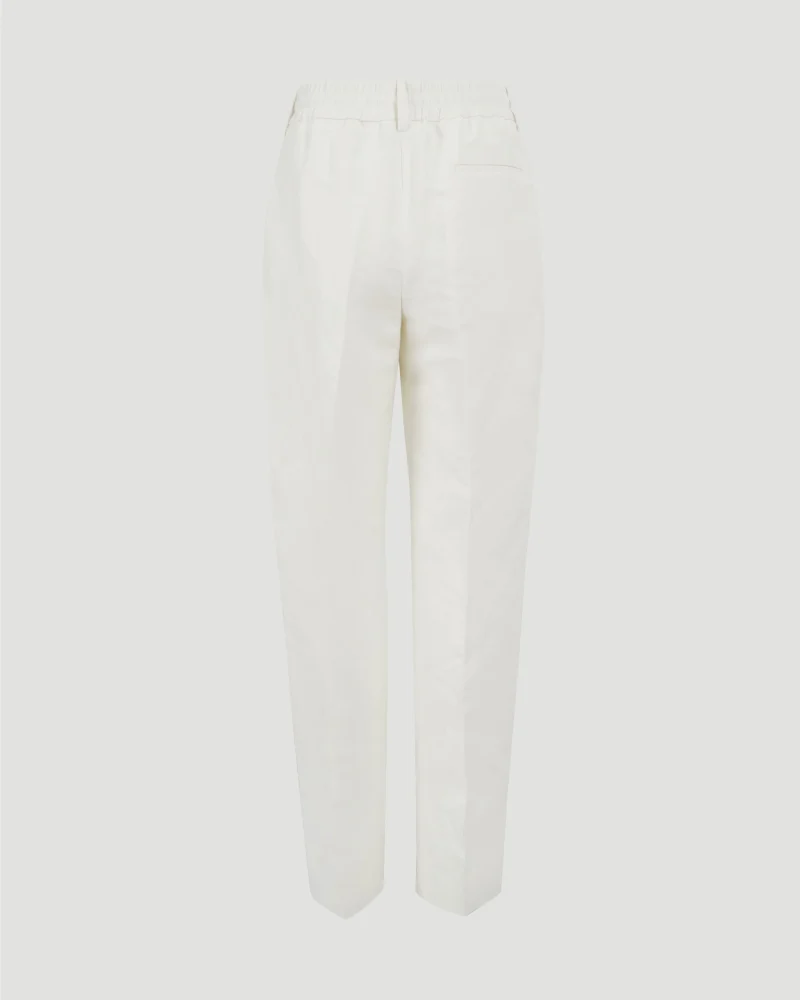 Canvas Trousers in Cream — снимка 3