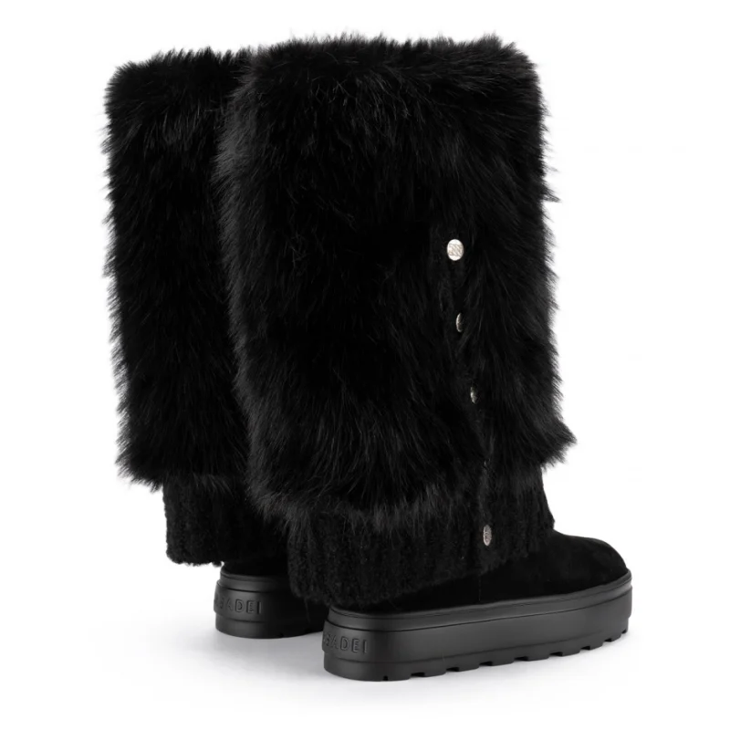 Дамски боти с косъм Casadei — снимка 7