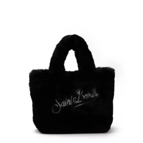 Дамска черна чанта Mini Vanity SAINT BARTH