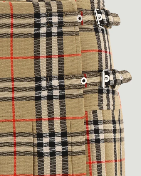 Beige Check Skirt — снимка 2