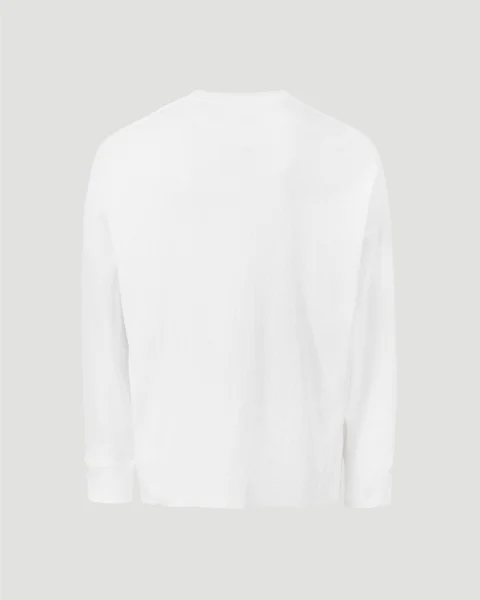 Overszied Long Sleeve T-Shirt in White — снимка 5