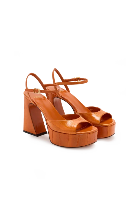 Arco Hagfish High-Heeled Sandals in Orange — снимка 2