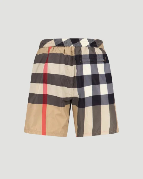 Check Swim Shorts in Archive Beige — снимка 2