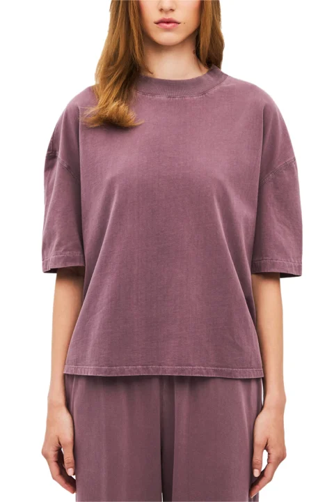 T-Shirt Oversized Mock DLWT000154 vintage grape