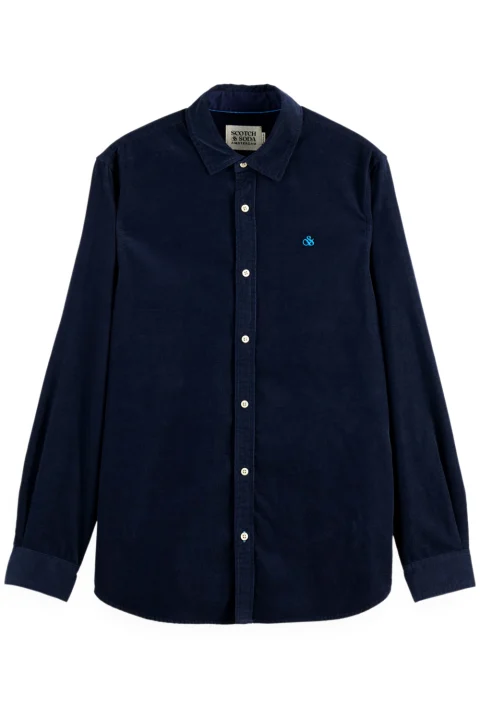 Риза Regular-Fit Corduroy 181235 401 sky captain