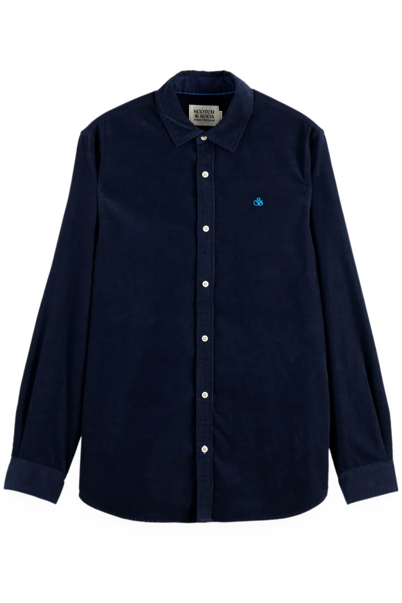Риза Regular-Fit Corduroy 181235 401 sky captain