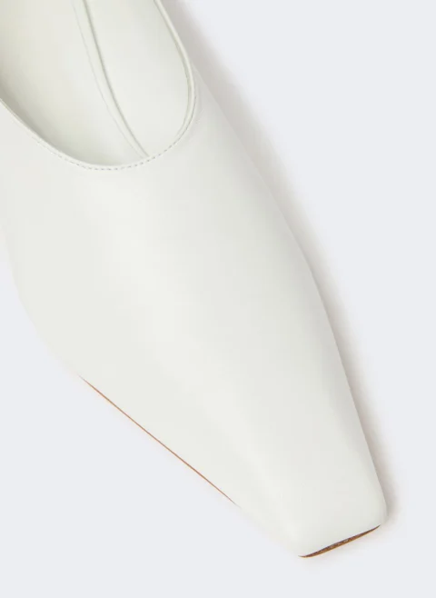 Обувки на ток от естествена кожа Sportmax Spsmadia — снимка 3