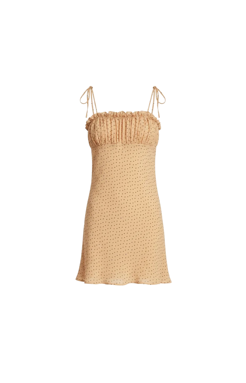Polka Dot Silk Mini Dress