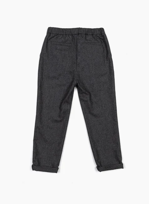 Панталон от фина вълна Brunello Cucinelli Kids 8-10 — снимка 3