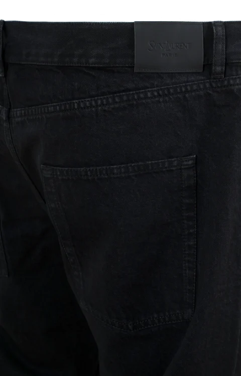 Straight-Leg Jeans in Black — снимка 2
