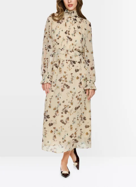 Рокля с флорален принт Marc Cain Collections — снимка 8