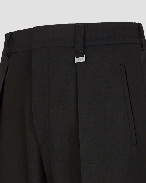 Black Wool Pants — снимка 3