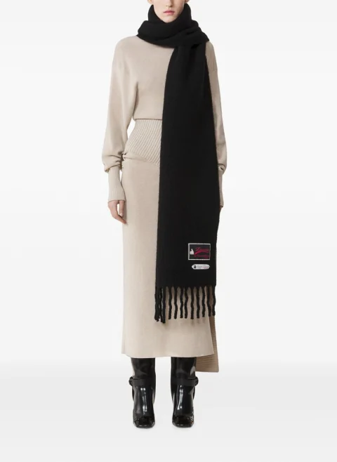 Вълнен шал с лого Lanvin — снимка 3