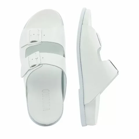Дамски равни чехли VERANO – 030.24.059 ALL WHITE — снимка 5