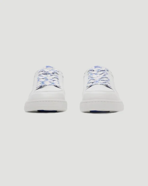 Leather Stock Sneakers in White — снимка 3