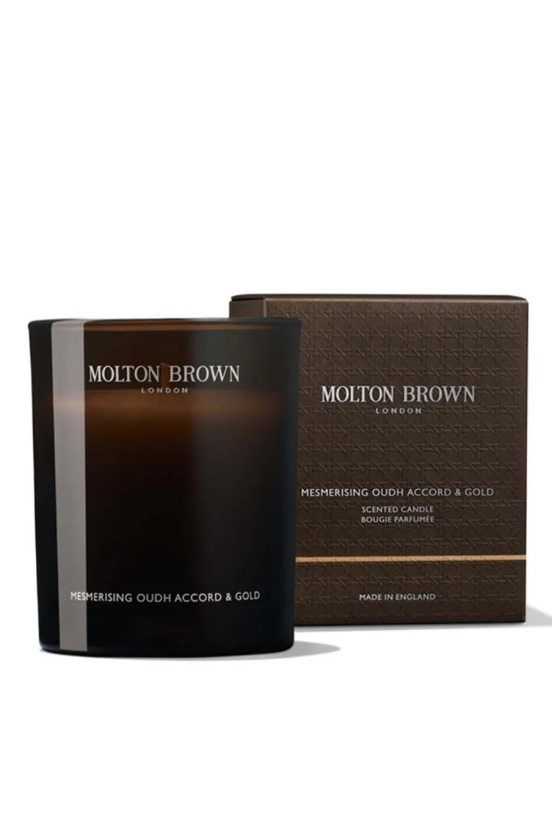 Molton Brown Mesmerising Oudh Accord & Gold Scented Candle (Single Wick) 190gr — снимка 2
