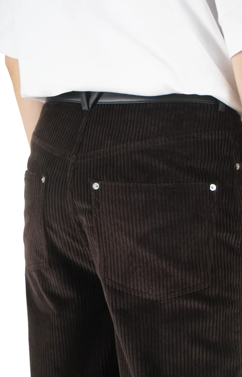 Cotton Corduroy Pants in Intense Carrubo — снимка 2