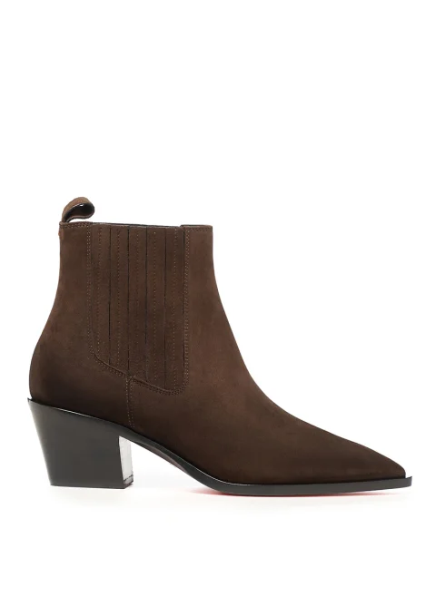 Велурени боти с ток Santoni