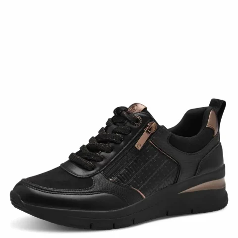 Дамски Сникърс TAMARIS – 1-23721-42-096 BLACK/COPPER — снимка 3