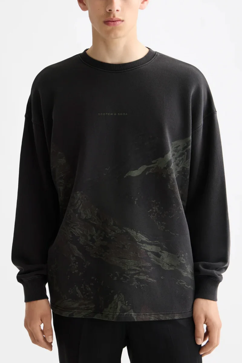Суичър Loose Fit Overdyed Awshirt 181534 021 meteorite — снимка 2