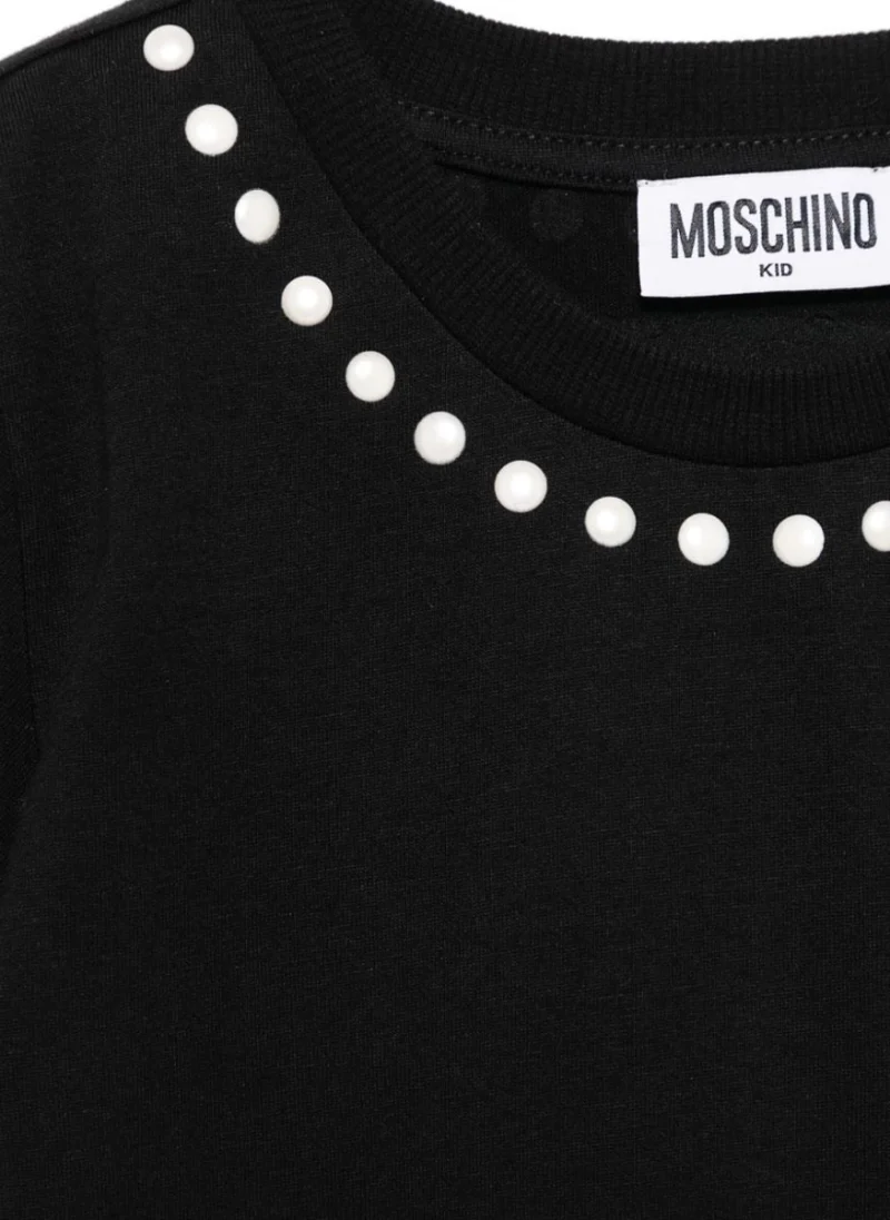 Тишърт с тематична бродерия Moschino Kids — снимка 2