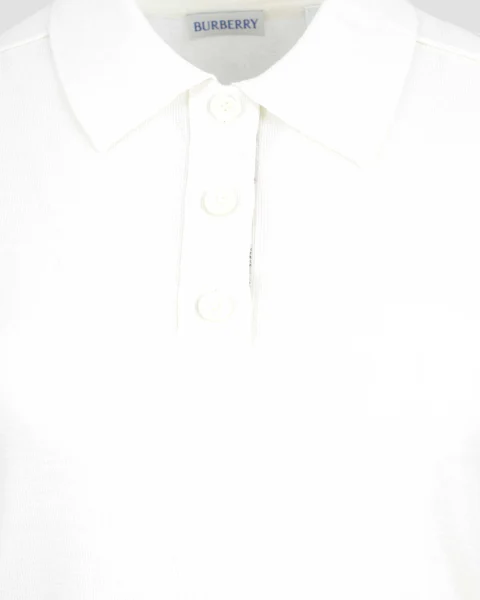 Wool Polo Shirt in Chalk — снимка 2