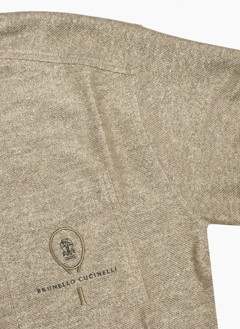 Полошърт с контрастни кантове Brunello Cucinelli Kids — снимка 2
