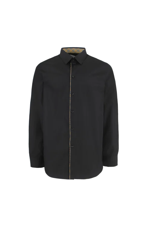 Burberry Classic-Fit Check Piping Cotton Poplin Shirt