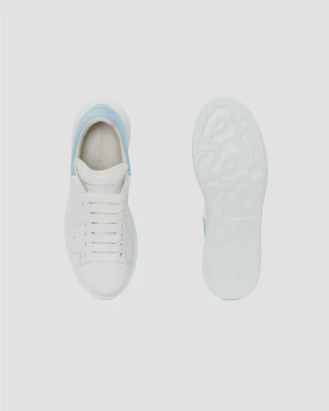 Oversized Sneaker in White and Powder Blue — снимка 4