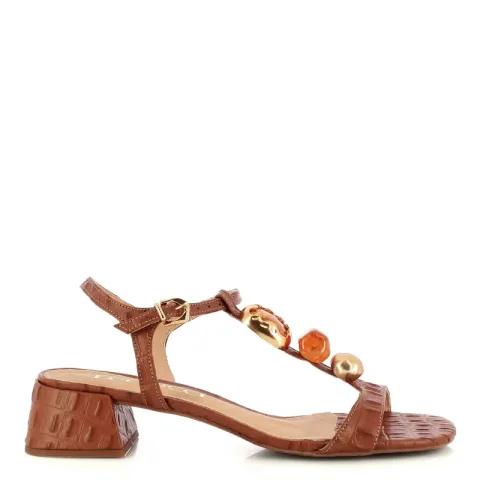 Дамски Сандали На Ток FERRUCCI – 2526004 CROCO CASTOR
