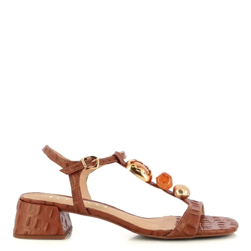 Дамски Сандали На Ток FERRUCCI – 2526004 CROCO CASTOR