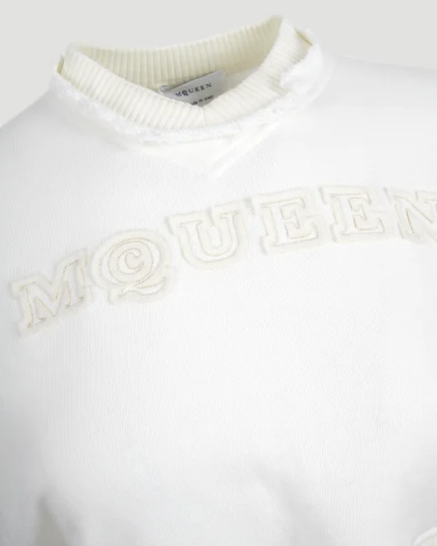 Cotton Hoodie in White — снимка 2