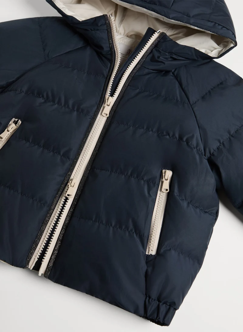 Капитонирано яке с монили Brunello Cucinelli Kids 8 — снимка 3