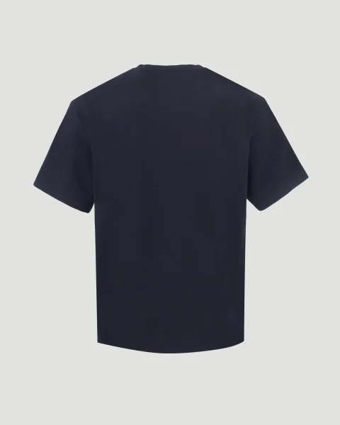 Logo Script Print T-Shirt in Blue — снимка 3