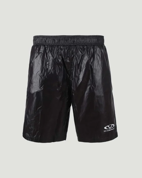 Black Swim Shorts with Logo