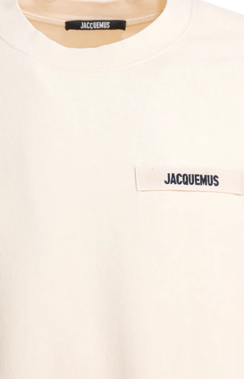 The Gros Grain Short-Sleeve T-Shirt in Light Beige — снимка 2