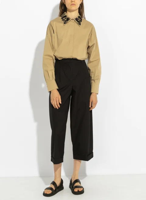 Риза с мъниста 'Oversized fit'' Max Mara Studio Mstgene — снимка 7