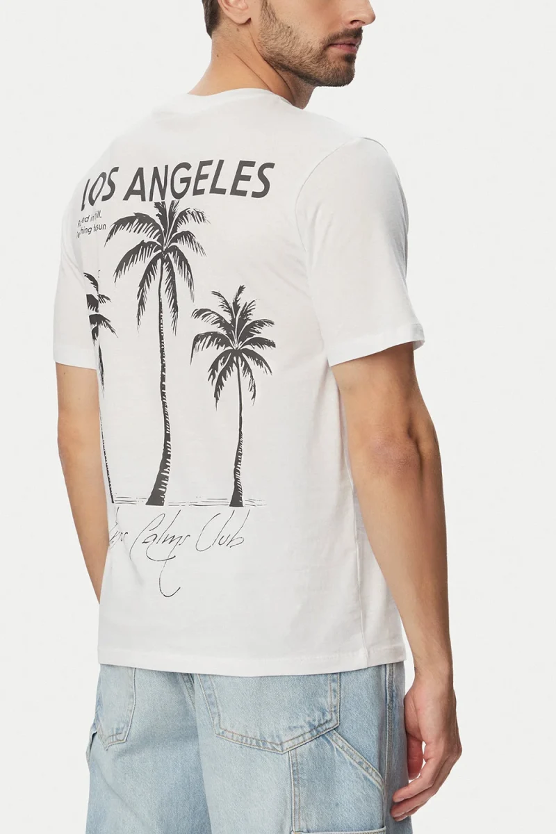 T-Shirt Jjcalm Back Print Ss Crew Neck 12297701 11-0601 TCX bright white — снимка 2