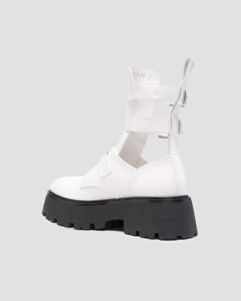 Rave Buckle Boot in White — снимка 2
