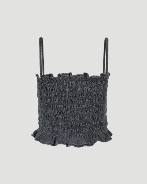 Daline Cotton Top in Grey — снимка 2
