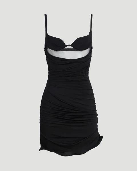 Panelled Dress in Black