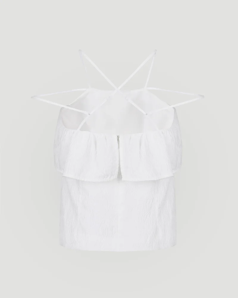 Ivory Knit Lace Top — снимка 2