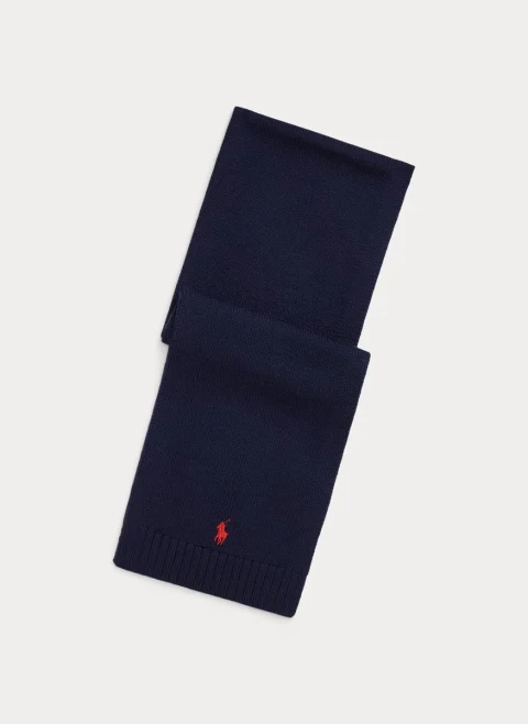 Шал от вълна с бродерия Ralph Lauren Kids 6-14
