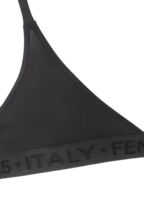 Viscose Triangle Bra in Black — снимка 2