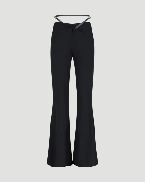 Belted Trousers in Black